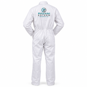 Cotton overall, white