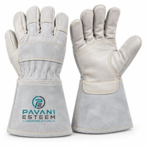 Heavy leather gloves