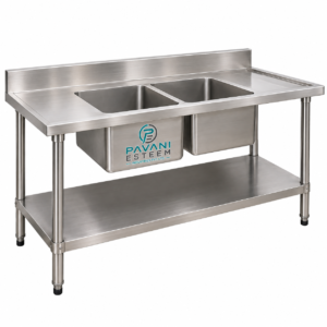 Work Table With Double Sink